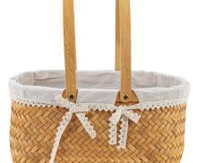 Корзина плетеная светло-желтая