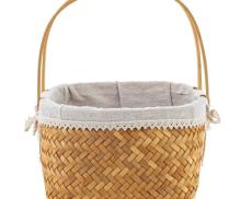 Корзина плетеная светло-желтая